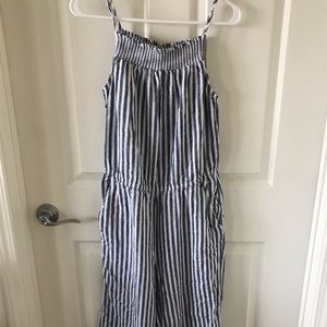 Striped cotton jumpsuit